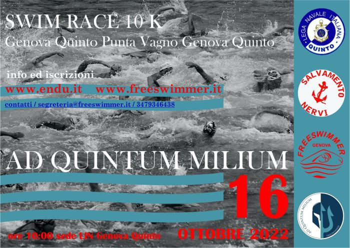 4° EDIZIONE AD QUINTUM MILIUM! 16 OTTOBRE 2022